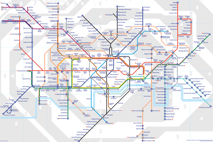 Mapa do metrô de Londres